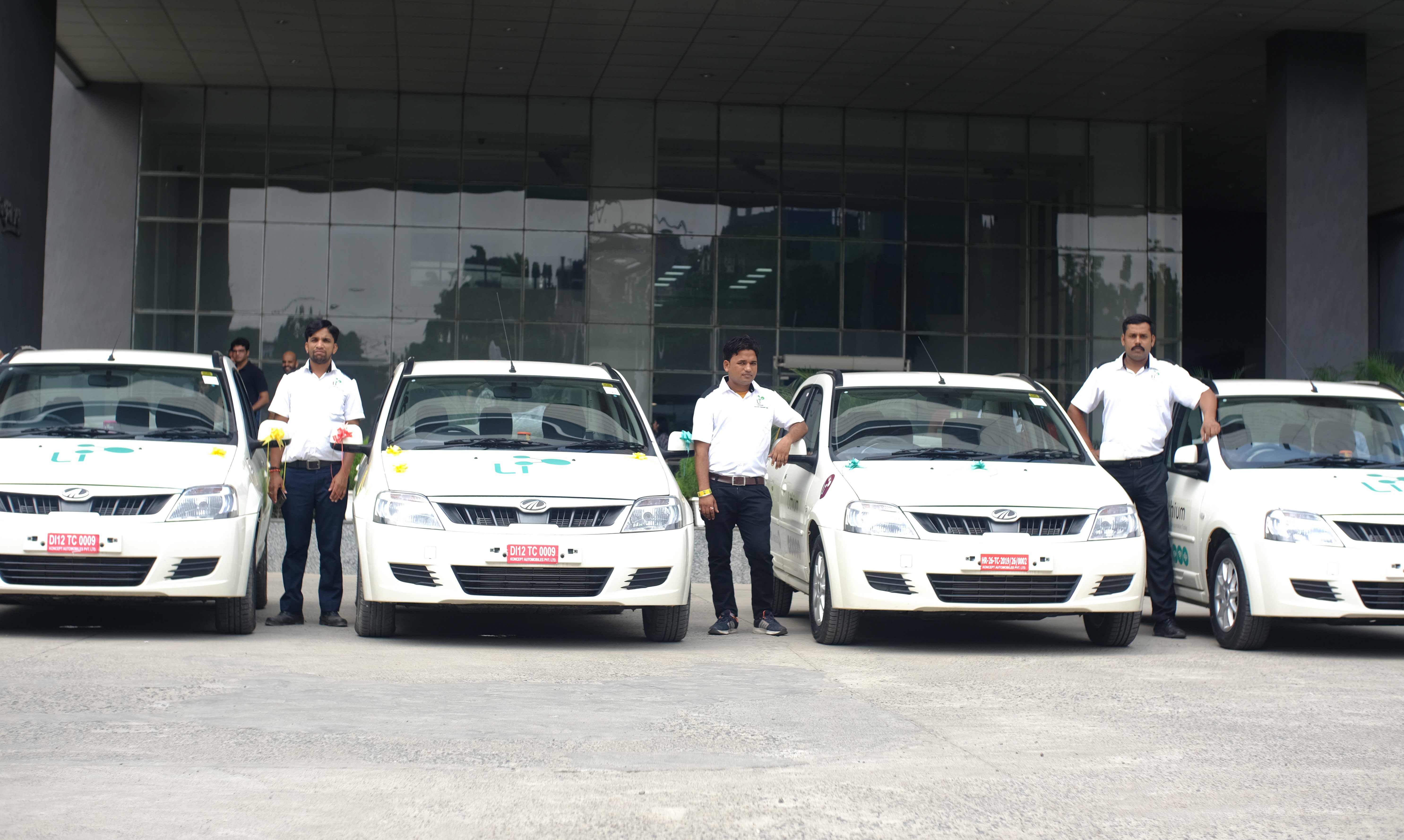 electric vehicles lined up outside Nagarro Gurgaon office