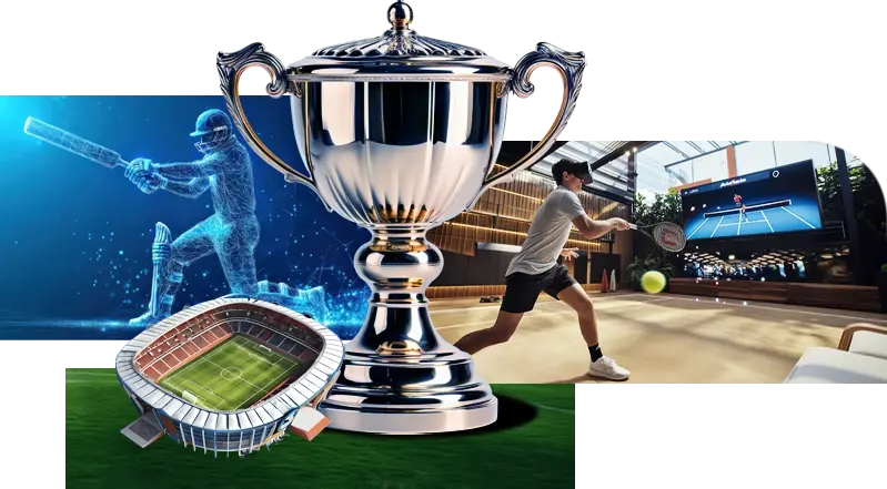 Trophy in digital sports events and virtual stadium