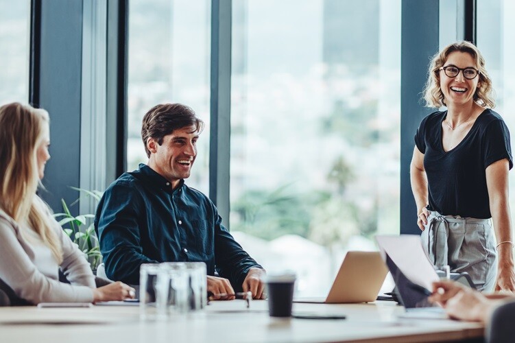 A group of professional in a board meeting